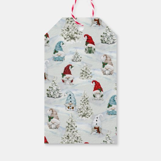 かわいい水色クリスマス格言 ギフトタグ (裏面)