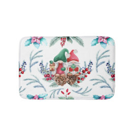 かわいい水色クリスマス格言 バスマット