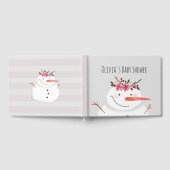 かわいい水色クリスマス雪だるまin冬 ゲストブック (全面)