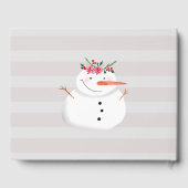 かわいい水色クリスマス雪だるまin冬 ゲストブック (裏面)