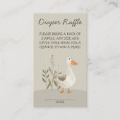 かわいい水色グースおむつラッフルエンクロージャカード エンクロージャーカード (正面)