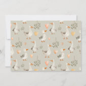 かわいい水色グースベイビーシャワー招待状 招待状 (裏面)