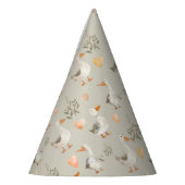 かわいい水色ゲーゼパーティー帽子 パーティーハット (左)