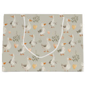 かわいい水色ゲーゼラージ抱き枕 ラージペーパーバッグ (正面)