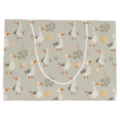 かわいい水色ゲーゼラージ抱き枕 ラージペーパーバッグ (裏面)