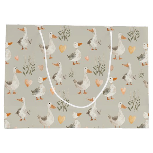 かわいい水色ゲーゼラージ抱き枕 ラージペーパーバッグ (裏面)