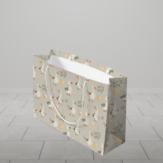 かわいい水色ゲーゼラージ抱き枕 ラージペーパーバッグ