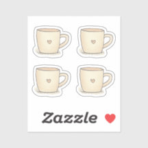 かわいい水色コーヒーカップとハート