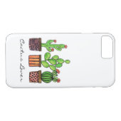 かわいい水色サボテンのポット Case-Mate iPhoneケース (裏面(横))