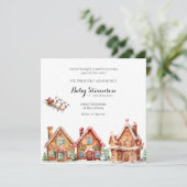 かわいい水色サンタ妊娠発表 シーズンカード (スタンド正面)