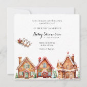 かわいい水色サンタ妊娠発表 シーズンカード (正面)