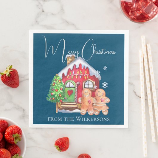 かわいい水色ジンジャーブレッドの人々を青で (インサイチュ)