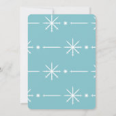 かわいい水色ジンジャーブレッドの人々を青で 招待状 (裏面)