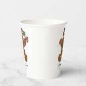 かわいい水色ジンジャーブレッド少女 紙コップ (右)