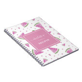 かわいい水色スイカ柄スイーツレシピ ノートブック (右側)