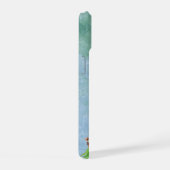 かわいい水色ステラジェイ鳥の野生生物アート iPhone 15ケース (右側面)