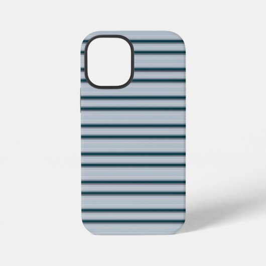 かわいい水色ストライプ iPhoneケース (裏面)