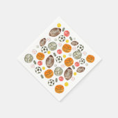 かわいい水色スポーツボールキッズチルドレン誕生日 スタンダードカクテルナプキン (角)