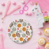 かわいい水色スポーツボールキッズチルドレン誕生日 ペーパープレート (パーティー)