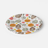 かわいい水色スポーツボールキッズチルドレン誕生日 ペーパープレート (アングル)