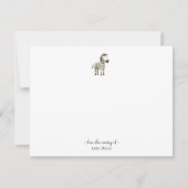 かわいい水色ゼブラベビーサンキューカード サンキューカード (正面)