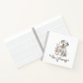 かわいい水色ダルマチアンパピー強く ノートブック (内部)