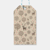 かわいい水色トナカイのアーストーンまたは任意の色 ギフトタグ (裏面)