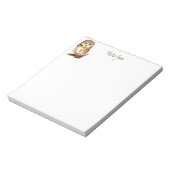 かわいい水色ノコノハクチョウ、鳥獣 ノートパッド (回転)