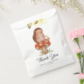 かわいい水色ハリネズミ赤ちゃんシャワーありがとう フェイバーバッグ (封をした状態)