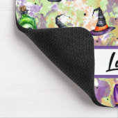 かわいい水色ハロウィーン幽霊猫こうもり マウスパッド (コーナー)