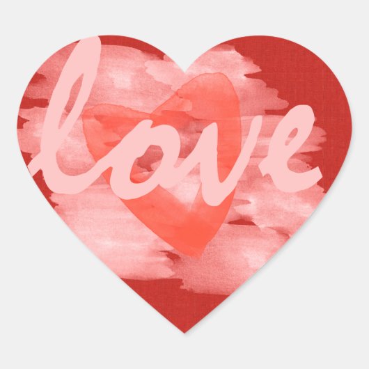 かわいい水色ハートラブサンキューステッカー ハートシール (正面)