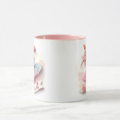 かわいい水色バレリナマシルエットマグ マグカップ (中央)