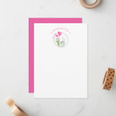 かわいい水色バレンタインデーノートカード ノートカード (正面/裏面インサイチュ)