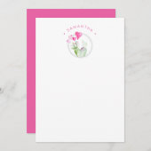 かわいい水色バレンタインデーノートカード ノートカード (正面/裏面)