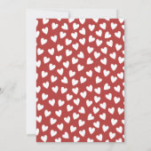 かわいい水色バレンタインデーパーティの招待状 招待状 (裏面)