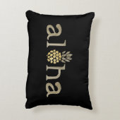 かわいい水色パイナップルアロハアクセント枕 アクセントクッション (裏面(縦))