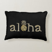 かわいい水色パイナップルアロハアクセント枕 アクセントクッション (裏面)