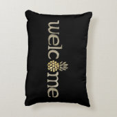 かわいい水色パイナップルウェルカムアクセントピロー アクセントクッション (裏面(縦))