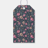 かわいい水色パグドッグ誕生日パーティーありがとう ギフトタグ (裏面)