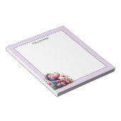 かわいい水色ヒッポ ノートパッド (アングル)