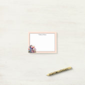 かわいい水色ヒッポ ポストイット (デスク上)