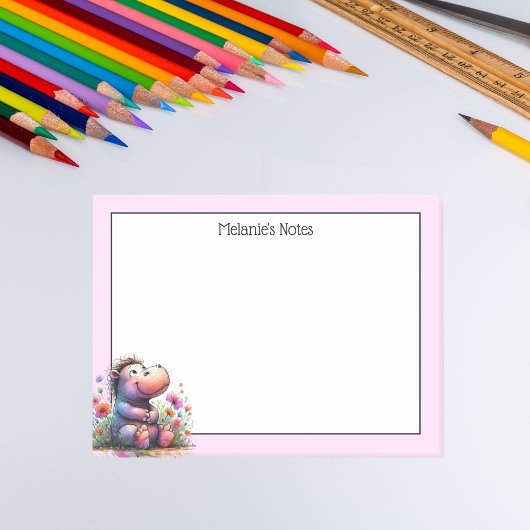 かわいい水色ヒッポ ポストイット