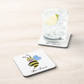 かわいい水色ビーとハッピースマイル コースター (右側)