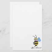 かわいい水色ビーとハッピースマイル 便箋 (正面/裏面)