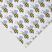 かわいい水色ビーとハッピースマイル 薄葉紙 (詳細)