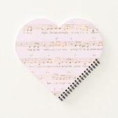 かわいい水色ピンクのクリスマス ノートブック (裏面)