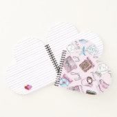 かわいい水色ピンクのクリスマス ノートブック (内部)