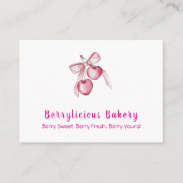 かわいい水色ピンクの果実ベーカリー名刺 名刺
