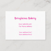 かわいい水色ピンクの果実ベーカリー名刺 名刺 (裏面)