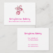 かわいい水色ピンクの果実ベーカリー名刺 名刺 (正面/裏面)